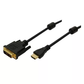   Logilink HDMI-kábel, A/M-DVI/M, 1080p, 2x ferrit, 5 m (CH0015)