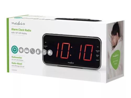 Nedis CLAR004BK Ébresztőórás FM Rádió