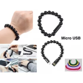  ITOTAL CM3162 USB-Micro USB Töltőkábel Karkötő Dizájnnal, Többszínű 1248963