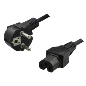   Logilink Tápkábel, CEE 7/7 (90 ) az IEC C15 szerint, fekete, 2 m (CP105)