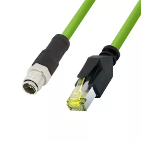   Logilink M12 CAT6A ipari patch kábel, PUR, M12 X-kódolt RJ45-re, 20 m (CQM115S)