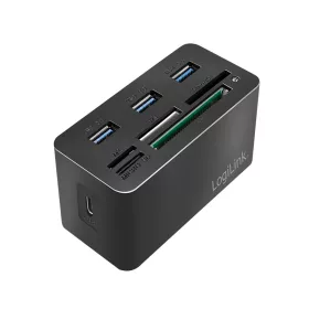   Logilink USB 3.2 Gen 1 dokkoló állomás, 8 portos, mini, fekete (CR0046)