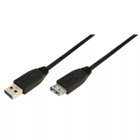   LogiLink USB 3.0 Hosszabbító kábel A típus>A típus, fekete 1m (CU0041)