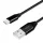 Logilink USB 2.0 Type-C kábel, C/M-USB-A/M, szövet, fekete, 0,3 m (CU0139)