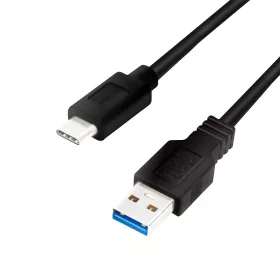   Logilink USB 3.2 Gen1 Type-C kábel, C/M-USB-A/M, fekete, 0,15 m (CU0166)