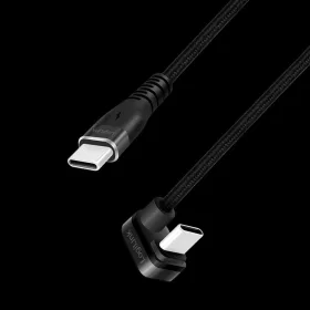   Logilink USB 2.0 Type-C kábel, C/M 180 fok - USB-C/M, alu, fekete, 1 m (CU0190)