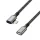 Logilink USB 3.2 Gen1 Type-C kábel, C/M 90  - USB-C/F, PD, alu, fekete/szürke, 2 m (CUA0112)