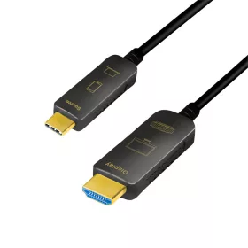   Logilink USB 3.2 Gen2 Type-C kábel, C/M-HDMI/M, 4K/60 Hz, AOC, 20 m (CUF0102)