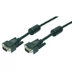   LogiLink VGA kábel, HD15/M - HD15/M, 1080p, 2x ferrit, fekete, 3 m (CV0002)