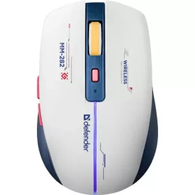   Defender Vezeték nélküli gamer egér Dila MM-282 fehér+kék, LED, 6D, 2,4, 1800 dpi