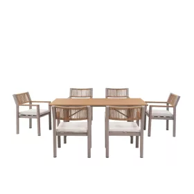   Delusso Derman 7 részes kültéri ebédlő szett - Beige, DIN-S-7-DERMAN-20242