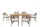 Delusso Derman 7 részes kültéri ebédlő szett - Beige, DIN-S-7-DERMAN-20242