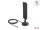 Delock WiFi 5,8 GHz-es antenna RP-SMA-dugó 3 dBi mindenirányú RG-174 csatlakozó kábellel 3 m, billenőcsuklóval és mágneses alappal, fekete színű (DL-10038)