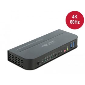   Delock HDMI KVM switch 4K 60 Hz USB 3.0-vel és audióval (DL-11481)