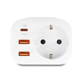   Delock tápcsatlakozó gyerekzárral és USB PD töltővel 20 W (DL-11498)