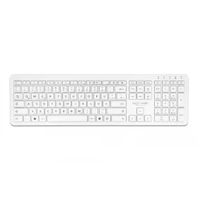   Delock NÉMET 2,4 GHz-es vezetéknélküli USB klaviatúra fehér (lapos) (DL-12014)