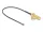 Delock Antenna kábel SMA 90  PCB anya válaszfali csatlakozóval apa I-PEX Inc., MHF  I-dugó 1.13 25 cm menethossz 15 mm (DL-12035)