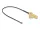 Delock Antenna kábel RP-SMA 90  PCB anya válaszfali csatlakozóval apa I-PEX Inc., MHF  I-dugó 1.13 25 cm menethossz 15 mm (DL-12036)