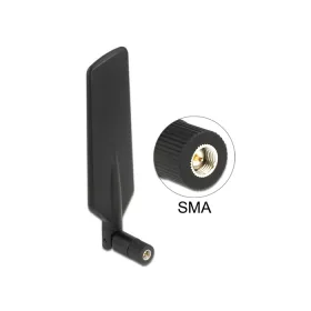   DELOCK LTE WLAN kétsávos antenna SMA 1 - 4 dBi mindenirányú - forgatható, hajlítható fekete (DL-12408)