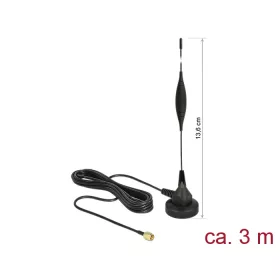   Delock GSM antenna SMA-dugó 5 dBi irányítatlan, rögzített, mágneses talppal és csatlakozókábellel (R (DL-12422)