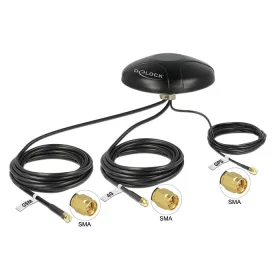   Delock Többsávos LTE UMTS GSM GPS GPS SMA antenna minden irányú tetőre szerelhető kültéri antenna (DL-12455)