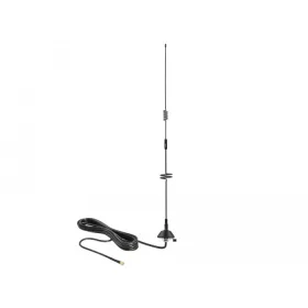   Delock LTE antenna SMA csatlakozóval 5 - 7 dBi fix, mindenirányú, szerelőalappal és csatlakozókábel (DL-12582)