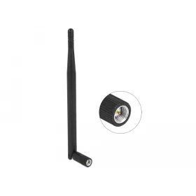   Delock LPWAN 863 MHz - 928 MHz antenna SMA-dugó 1,64 dBi mindenirányú, dönthető csatlakozással (feke (DL-12616)