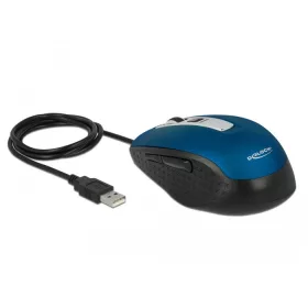   Delock 5-gombos, kék színű optikai egér A-típusú USB csatlakozással (DL-12621)