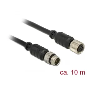   Delock M8 érzékelő / működtető kábel 6 tűs apa 6 tűs anya vízálló 10 m Delock (DL-12643)