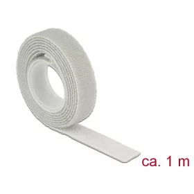  Delock Hurkolható rögzítők, 1 m x 13 mm (H x Sz) tekercs, szürke (DL-18274)