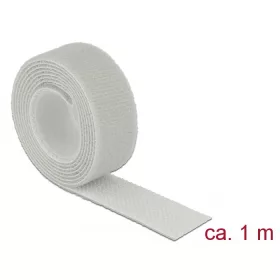  Delock Hurkolható rögzítők, 1 m x 20 mm (H x Sz) tekercs, szürke (DL-18278)