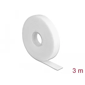   Delock Velcro fehér ragasztó szalag guriga Hx 3 m x Sz 13 mm (DL-18376)