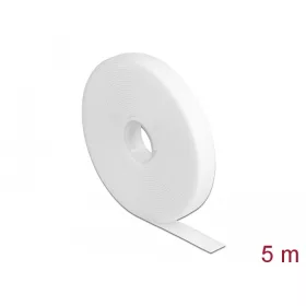   Delock Velcro fehér ragasztó szalag guriga Hx 5 m x Sz 13 mm (DL-18377)
