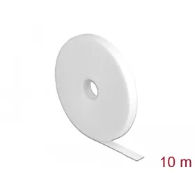   Delock Velcro fehér ragasztó szalag guriga Hx 10 m x Sz 13 mm (DL-18378)