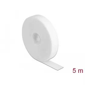   Delock Velcro fehér ragasztó szalag guriga Hx 5 m x Sz 20 mm (DL-18381)