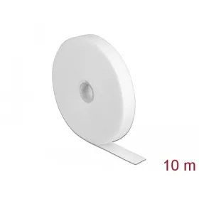   Delock Velcro fehér ragasztó szalag guriga Hx 10 m x Sz 20 mm (DL-18382)