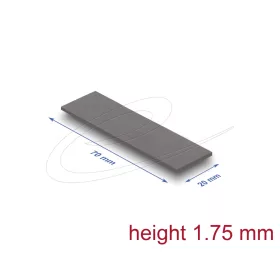   Delock Hővezető párna 70 x 20 x 1,75 mm M.2 modulokhoz 3,0 W/mK