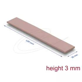   Delock Hővezető párna 120 x 20 x 3 mm M.2 modulokhoz 3,0 W/mK   nem szilikon anyagú