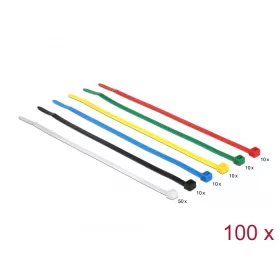   Delock színes kábelkötözők, 200mm x 3.6 mm, 100 darab (DL-18626)