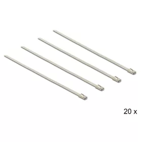   Delock Rozsdamentes acél kábelkötegelők, 200 x 4,6 mm (H x Sz), 20 darab (DL-18631)