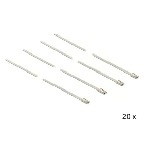   Delock Rozsdamentes acél kábelkötegelők, 350 x 4,6 mm (H x Sz), 20 darab (DL-18632)