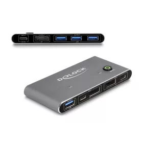   Delock DisplayPort KVM 8K 30 Hz kapcsoló USB 5 Gbps (DL-18646)