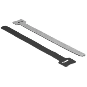   Delock Hurkolható rögzítok, 200 mm x 12 mm (H x Sz), 10 darab, fekete (DL-18687)