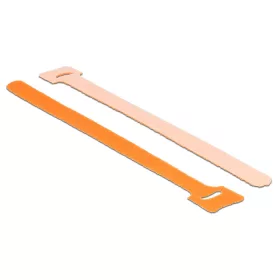   Delock Hurkolható rögzítok, 200 mm x 12 mm (H x Sz), 10 darab, narancssárga (DL-18696)