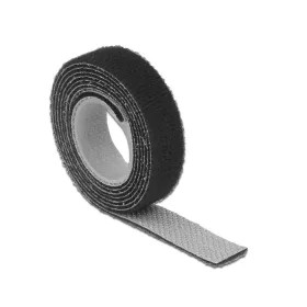   Delock Hurkolható rögzítok, 1 m x 13 mm (H x Sz) tekercs, fekete (DL-18709)
