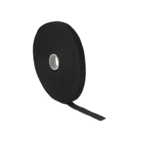   Delock Hurkolható rögzítok, 10 m x 13 mm (H x Sz) tekercs, fekete (DL-18712)