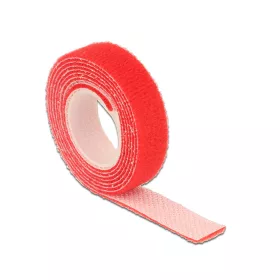  Delock Hurkolható rögzítok, 1 m x 13 mm (H x Sz) tekercs, piros (DL-18717)