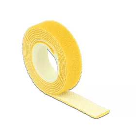   Delock Hurkolható rögzítok, 1 m x 13 mm (H x Sz) tekercs, sárga (DL-18733)