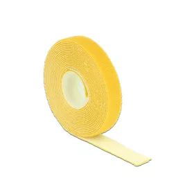   Delock Hurkolható rögzítok, 3 m x 13 mm (H x Sz) tekercs, sárga (DL-18734)