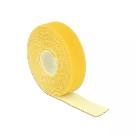   Delock Hurkolható rögzítok, 3 m x 20 mm (H x Sz) tekercs, sárga (DL-18738)